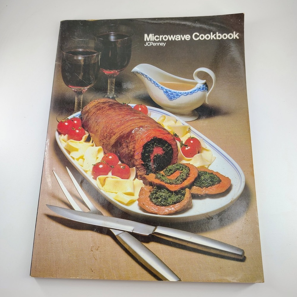 Microwave Cookbook JCPenney Vintage 1970s Retro Recipes Kitchen Cookery